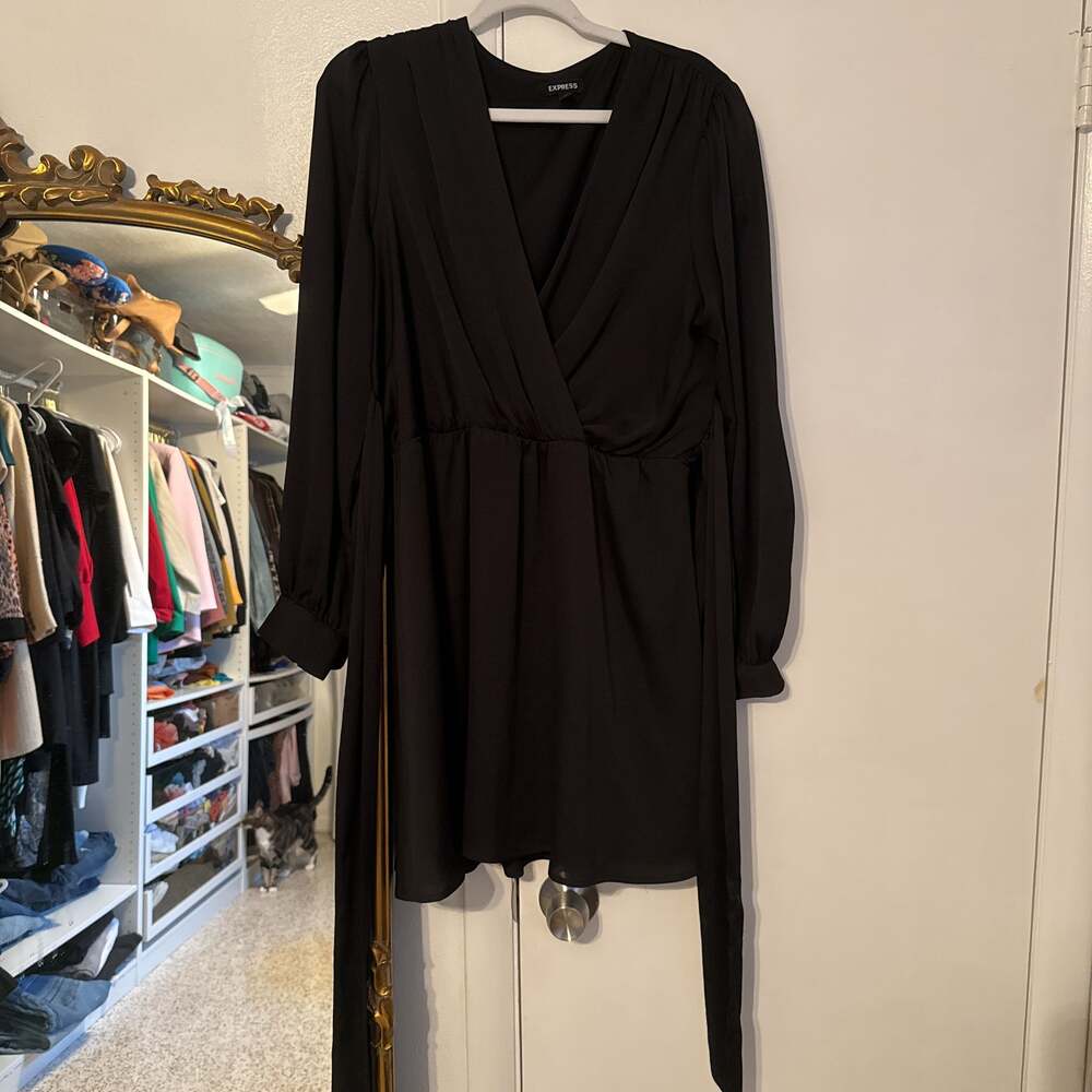 Black Dress Express Tie Front Dress Express Long Black Dress Top